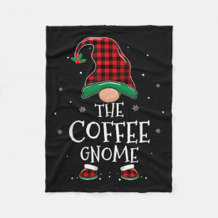 The Coffee Gnome Xmas Family Matching Plaid Christ Fleece Blanket