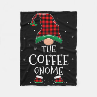 The Coffee Gnome Xmas Family Matching Plaid Christ Fleece Blanket