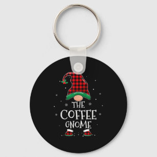The Coffee Gnome Xmas Family Matching Plaid Christ Keychain