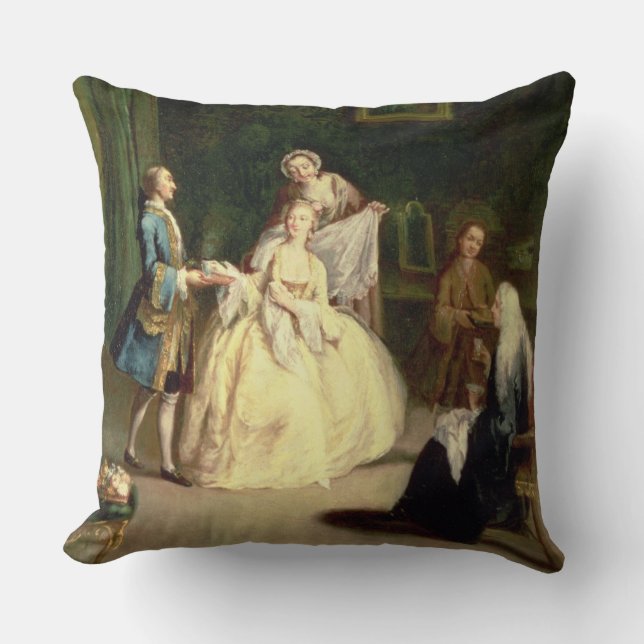 The Coffee House Throw Pillow (Front)