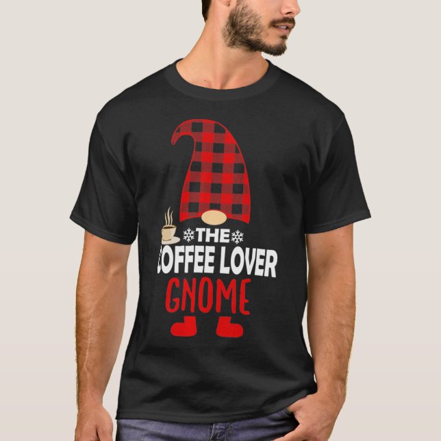 The coffee lover Gnome Family Xmas Christmas Pullo T-Shirt (Front)