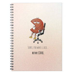 The Coffee-Powered Funny Retro Style Notebook