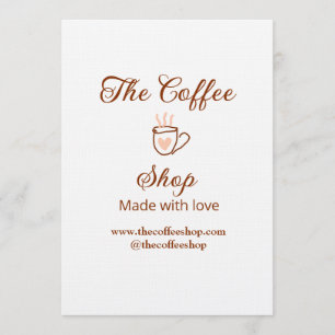 The coffee shop and website social media business invitation