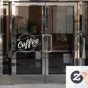 The Coffee Shop Business  Window Cling