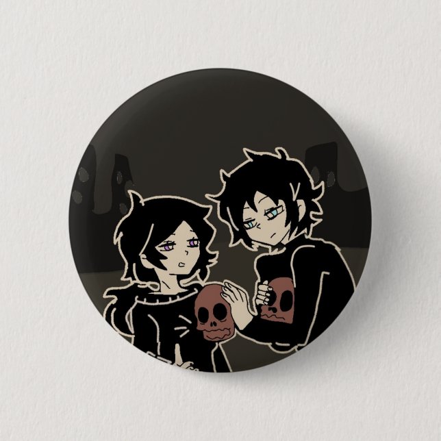 The Coffin of andy and leyley 2 Inch Round Button (Front)