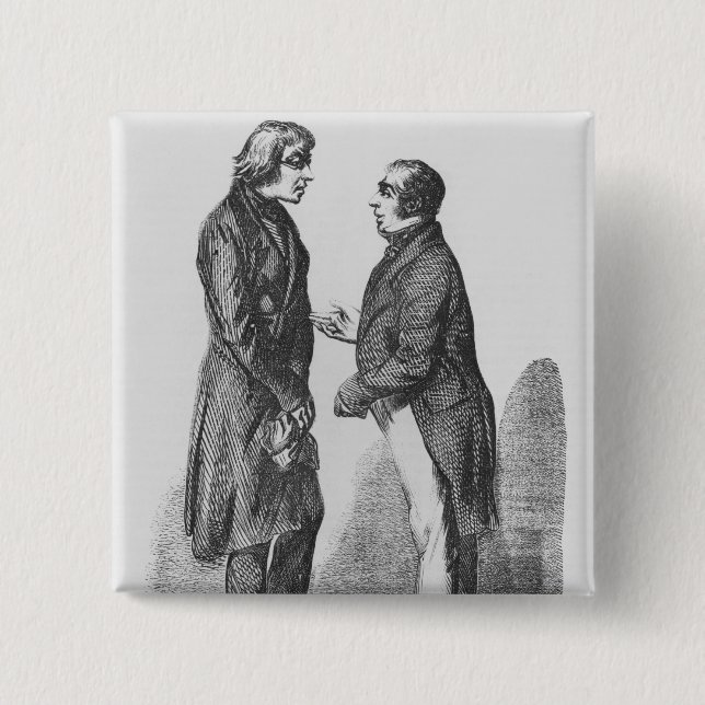 The Cointet brothers 2 Inch Square Button (Front)