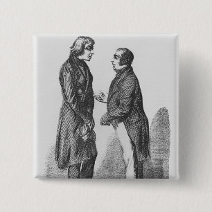 The Cointet brothers 2 Inch Square Button