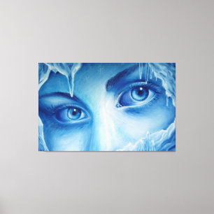 The cold eyes of winter canvas print