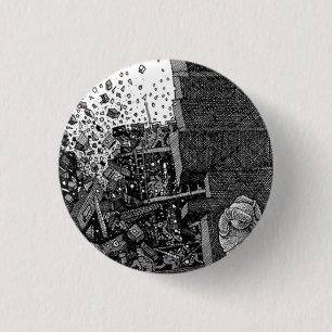 The Collapse 1 Inch Round Button