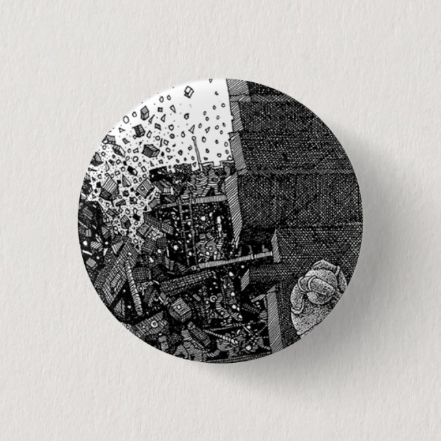 The Collapse 1 Inch Round Button (Front)
