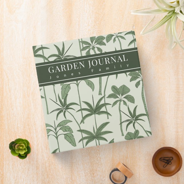 The Collected Oasis: Botanical Palm Document Sage Binder (In Situ)