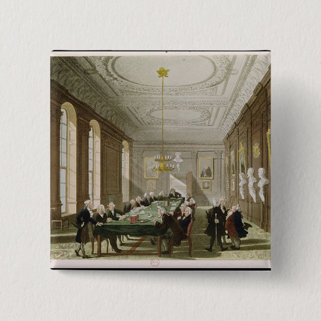 The College of Physicians 2 Inch Square Button (Front)