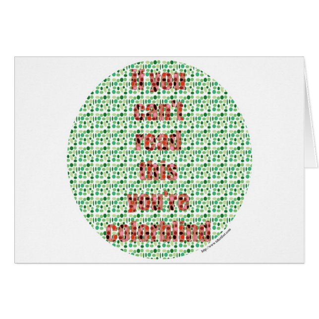 The Colorblind test (Front Horizontal)