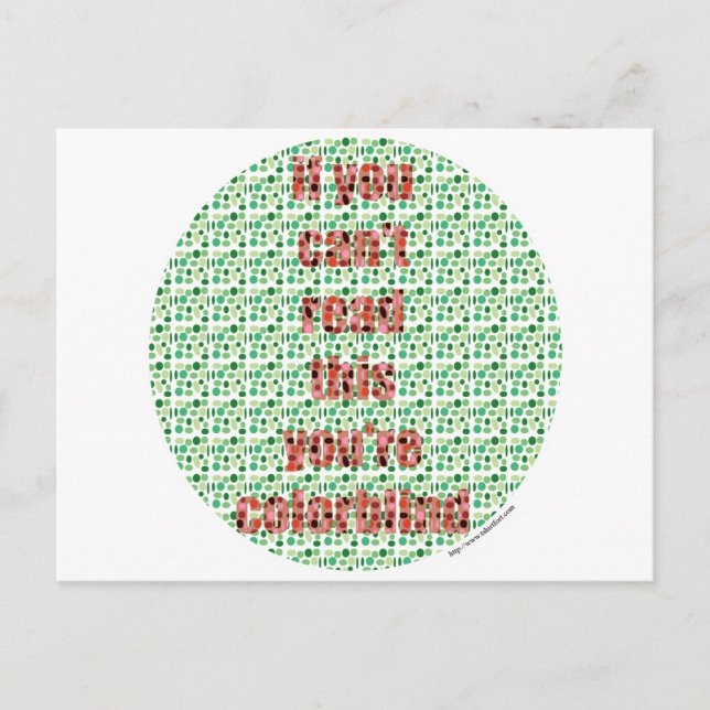 The Colorblind test Postcard (Front)