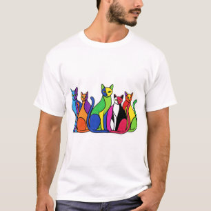 The Colorful Cat Party T-Shirt