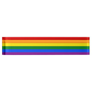The colors of the rainbow nameplate