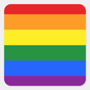 The colors of the rainbow square sticker