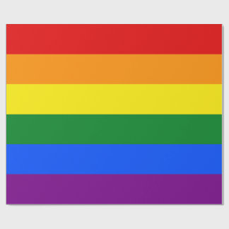 The colors of the rainbow wrapping paper