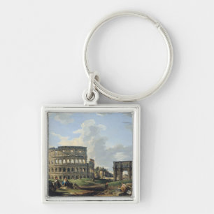 The Colosseum and the Arch of Constantine Keychain