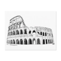 The Colosseum (B&W) Postcard