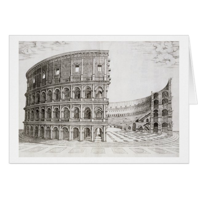 The Colosseum, built in AD 80 (engraving) (Front Horizontal)