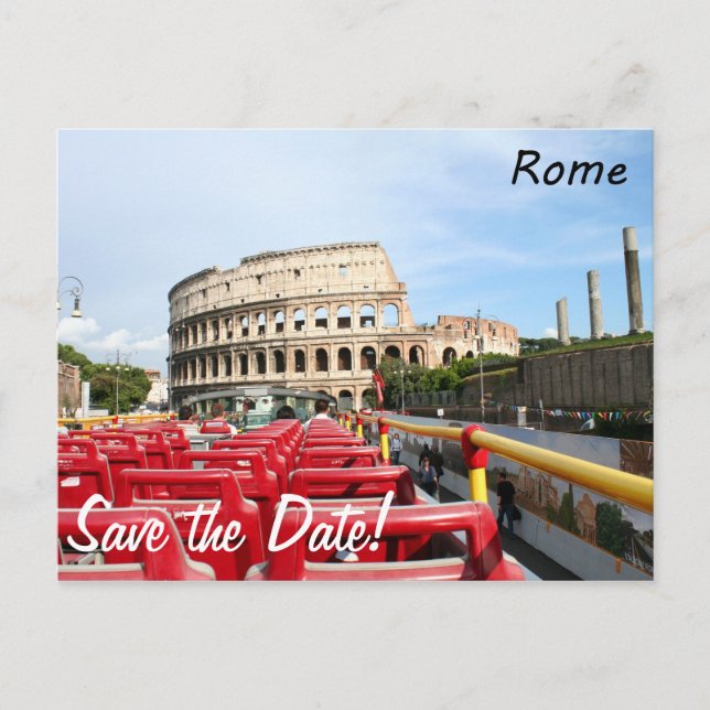 The Colosseum in Rome Announcement Postcard (Front)