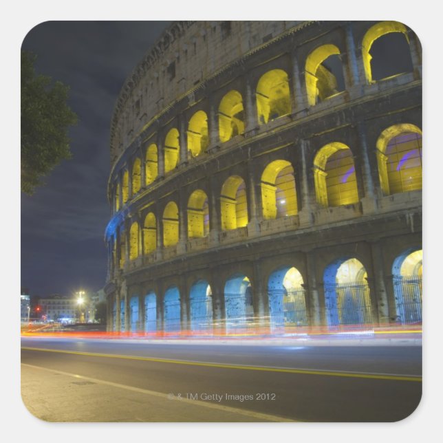 The Colosseum in Rome Square Sticker (Front)