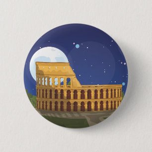 The Colosseum Of Rome 2 Inch Round Button
