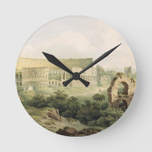 The Colosseum, Rome, 1802 (w/c over graphite on wo Round Clock