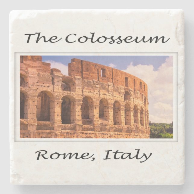 The Colosseum Rome, Italy Stone Coaster (Front)