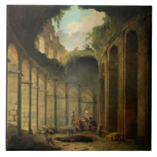 The Colosseum, Rome (oil on canvas) Tile