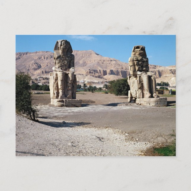 The Colossi of Memnon, statues of Amenhotep Postcard (Front)