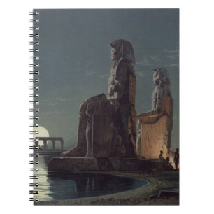 The Colossi of Memnon, Thebes, one of 24 illustrat Notebook