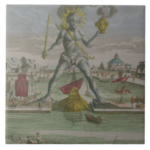 The Colossus of Rhodes, detail of the statue strad Tile