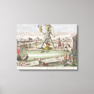 The Colossus of Rhodes, second Wonder of the World Canvas Print