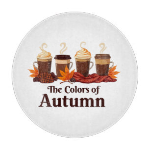 The colour of autumn Pumpkin Spice Coffee Fall  Cutting Board