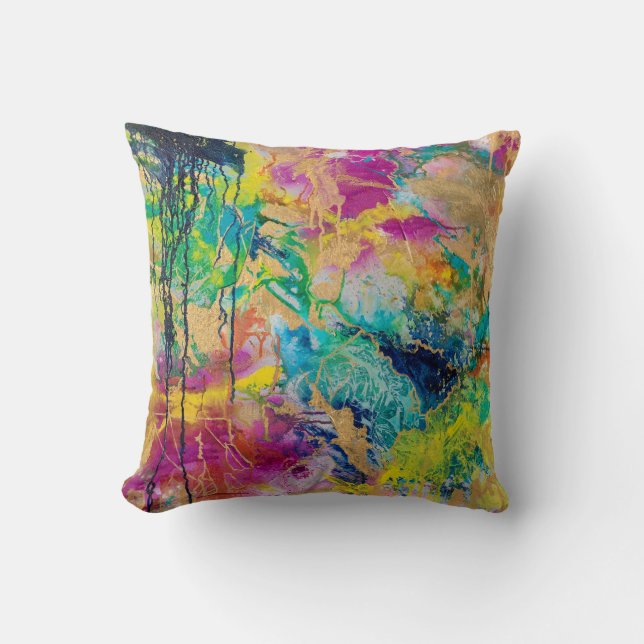 The Colour Of Joy MaryLea Harris Art Throw Pillow (Front)