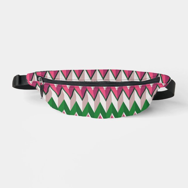 “The Colourful Accordion Look” Print Fanny Pack (Front)