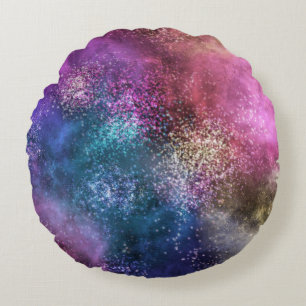 The Colourful Galaxy Round Pillow