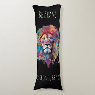 The Colourful Lion Sherpa Blanket Body Pillow