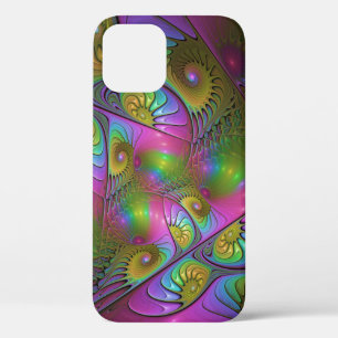 The Colourful Luminous Trippy Abstract Fractal Art iPhone 12 Pro Case