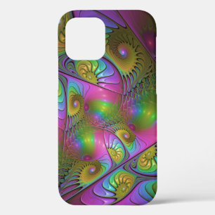 The Colourful Luminous Trippy Abstract Fractal Art iPhone 12 Pro Case