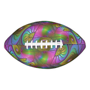 The Colourful Luminous Trippy Abstract Fractal Art Football
