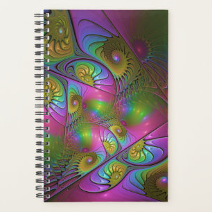 The Colourful Luminous Trippy Abstract Fractal Art Planner