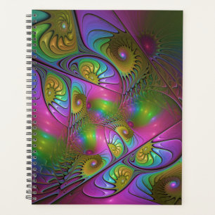 The Colourful Luminous Trippy Abstract Fractal Art Planner