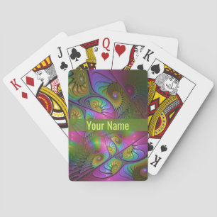 The Colourful Luminous Trippy Abstract Fractal Nam Playing Cards