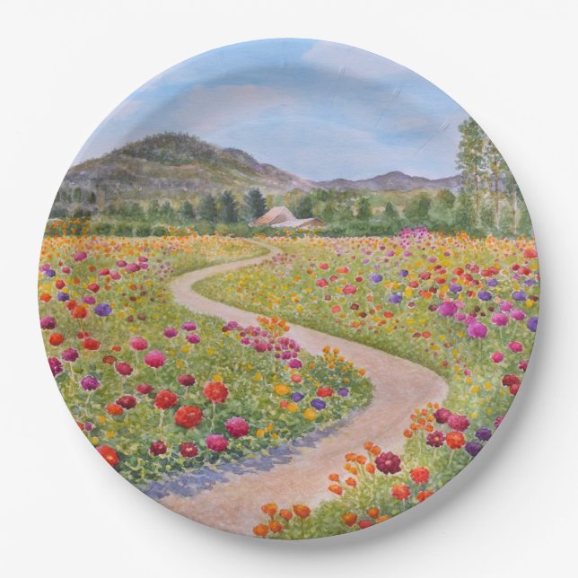 The Colourful Path Paper Plate (Front)