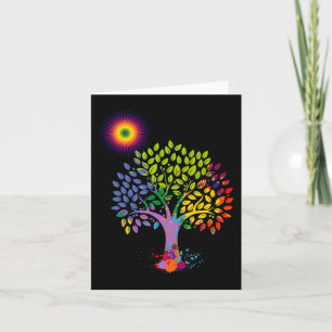 The Colourful Tree Giving Life To Earth Stop Globa Card