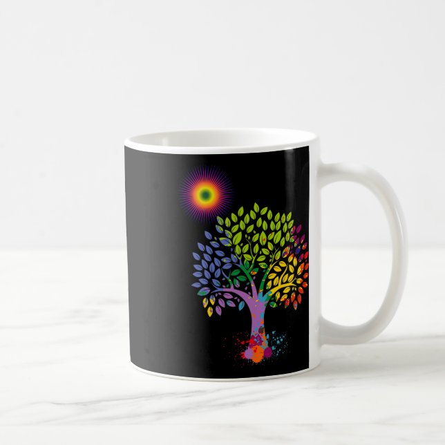 The Colourful Tree Giving Life To Earth Stop Globy Coffee Mug (Right)