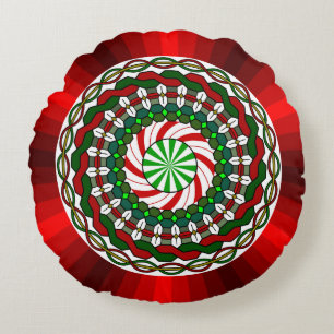 The Colours of Christmas Round Pillow